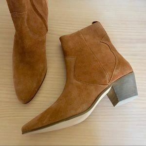 COPY - NEW Zara genuine suede leather cowboy boots